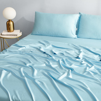 Parure de draps en fibre de bambou 100% imprimée, taille personnalisée, luxe moderne et simple, 300 fils, pour hôtels et mariages, collection automne