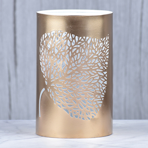 Handmade Gold Snowflake Etched Wood Candle Holder Top Seller <b>Silver</b> Iron T-Light Votive Stand Christmas Home Decor Powder Coated - Product Image 5
