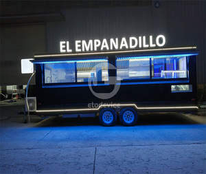 Remorques de camions de restauration rapide carrées, chariots à snacks entièrement équipés avec équipement frigorifique, construction en tôle galvanisée - Product Image 4