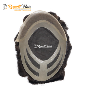 Peluca de reemplazo de cabello indio para mujer, piel fina, de PU Base, 100%, tupé de cabello virgen humano para cubierta de cabello - Product Image 4