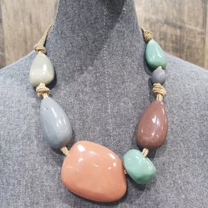 Collier Femme Multi Couleur Résine Haute Poli bijoux femme Nouveau design Collier collier bijoux mode - Product Image 6