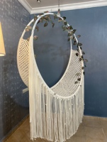 Grand lit balançoire suspendu en coton macramé Style Boho tissé à la main suspendu intérieur adulte hamac balançoire lit pour extérieur