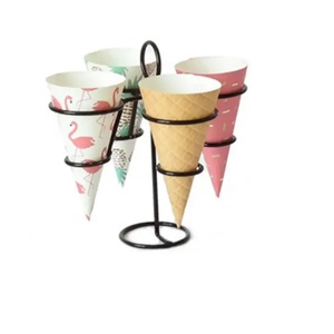 Vente chaude conception merveilleuse dernier support de cône de crème glacée en métal personnalisable outils de crème glacée faits maison prix attractif - Product Image 4