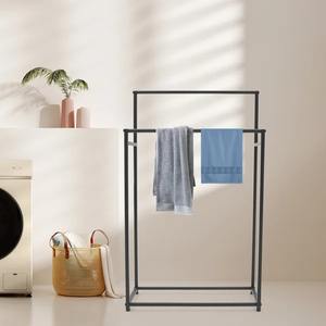 Artistic Stand Metal <b>Towel</b> Holder Featuring Unique Industrial Design Durable Build And Practical Bathroom <b>Storage</b> - Product Image 1