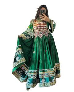 Dernière mode porter des vêtements femmes longue robe Maxi avec pompon personnalisé et broderie de pièces de monnaie traditionnelle afghane femmes robe Kuchi - Product Image 1