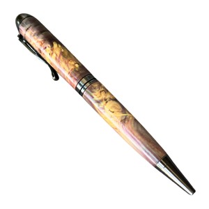 Stylo à bille en bois stabilisé fait main professionnel Largeur d'écriture de 0,7 mm Cadeau d'affaires haut de gamme Collection Aquamarine - Product Image 4