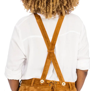 100% haut de haute qualité en cuir bavarois véritable Lederhosen Shorts pour femmes élégant et respirant poche Logo bouton décoration - Product Image 6