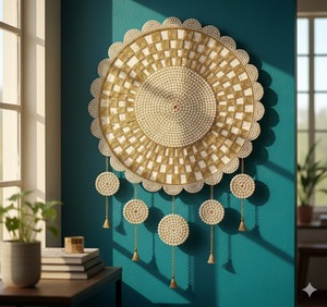 Camino de mesa de chenilla bordado dorado de fabricación india, Decoración de mesa de lujo para uso en el comedor, disponible a precio de fábrica - Product Image 2