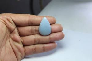 ที่ยอดเยี่ยมคุณภาพชั้น 100% Angelite ธรรมชาติลูกแพร์ตัดรูปร่าง Cabochon หลวมอัญมณีแท้สําหรับทําเครื่องประดับในอัตราจํานวนมาก - Product Image 4