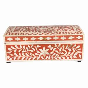 Caja de almacenamiento personalizable con incrustaciones de hueso organizador decorativo de calidad superior de la India para joyería y recuerdos muestra gratis - Product Image 2