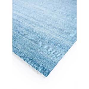 Kairos Blue Hand Knotted Wool Viscose <b>Rug</b> Solid Color Abstract for Home Hallway Bedroom Rectangular Shape Handmade SKWV-26 - Product Image 2