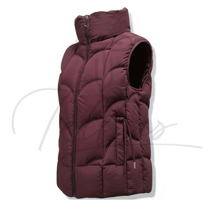 Chaleco Acolchado con Cierre para Mujer, de Alta Calidad, Ecológico, Informal de Invierno, de Algodón Transpirable, Ligero, Moderno, con Cuello Alto, Color Sólido - Product Image 1