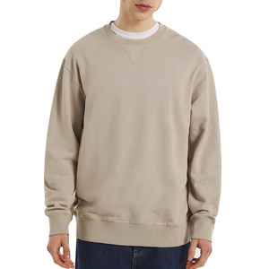 Sudadera de cuello redondo para hombre, de tela suave, algodón y felpa, estilo casual, holgada, para uso diario. - Product Image 1