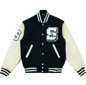 Veste de baseball en laine originale pour hommes, vêtements d'extérieur décontractés d'hiver avec boutons pour l'école et l'équipe, vêtements en gros - Product Image 1