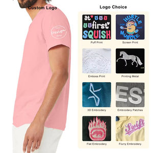 T-shirt d'été personnalisé uni pour hommes t-shirts en coton spandex sérigraphie de gymnastique t-shirts décontractés à col en V pour hommes avec marque privée - Product Image 2