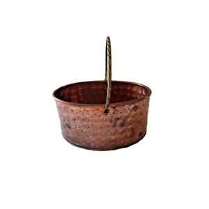 Bol de spa en cuivre martelé moderne antique traditionnel plaqué pour la pédicure à tremper les pieds. - Product Image 4