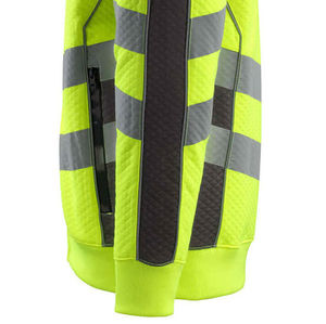 Hi Vis Safety <b>Work</b> Hoodie Winter Jacket Cotton ANSI Class 2 Reflective Strips LED Flash <b>Waterproof</b> Windproof Road Construction - Product Image 4