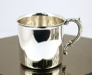 Cadeau de fête en métal couleur argent tasses à café Mini taille en acier inoxydable plaqué gobelets tasse à café de table verres tasse à café - Product Image 1