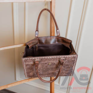 Fabricante de bolsos al por mayor de moda vintage de alta calidad de gran capacidad de cuero genuino bolso de hombro para las mujeres - Product Image 6