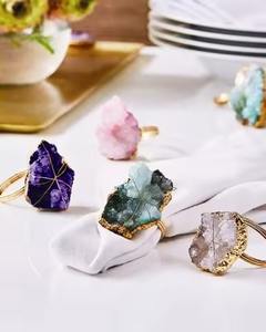 Handmade resin napkin <b>rings</b> with earthy texture and natural tones <b>for</b> cozy home dining experiences - Product Image 6