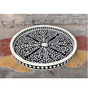 ถาดเสิร์ฟพร้อมจี้ฝังกระดูกถาดสำหรับตกแต่งชากาแฟผลไม้อาหารเช้าสุดหรูถาดเสิร์ฟชา - Product Image 1