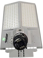 Lampadaire Solaire Premium 120W, LED 200W, Corps en Plastique ABS IP65, Batterie Lithium LiFePO4, Lumière du Jour 6000K, Contrôle par Application, Intensité Variable
