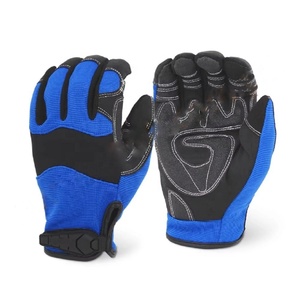 Gants mécaniques bleu 20mm, accessoires synthétiques renforcés pour la dureté et la résistance, écran tactile en cuir - Product Image 2