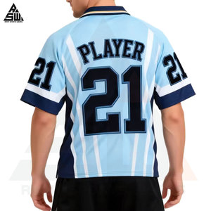 Camisetas de Fútbol Personalizadas para Adultos, Servicio OEM, Diseño Corto Transpirable de Secado Rápido para Verano, Diseña Tu Logotipo, Número, Color, Impresión Digital - Product Image 1