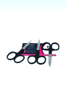 Tijeras de Acero Inoxidable de Alta Calidad con Recubrimiento de Polvo Negro, Hoja Recta Pequeña, para Cejas, con Logotipo Personalizado, Instrumento de Belleza - Product Image 6