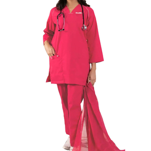 Factory Rate Nursing Stretchy <b>Scrubs</b> <b>Set</b> for Women / Customized Hospital <b>Scrubs</b> Uniform / 2025 V Neck Fashionable <b>Scrub</b> Suit <b>Set</b> - Product Image 1