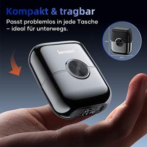 Afeitadora Eléctrica Portátil Mini USB Recargable para Hombre, IPX7 Impermeable, Afeitadora en Seco/Húmedo, Múltiples Cabezales de Afeitado para Cara y Barba - Product Image 4