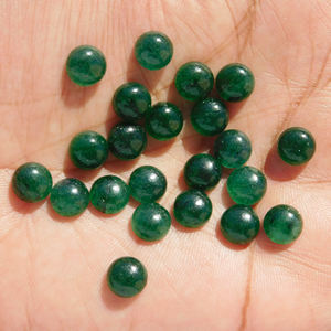 Aventurina Verde Natural, Cabujón Redondo de 8x8 mm, Todos los Tamaños Disponibles, Parte Posterior Plana, Piedra para Fabricación de Joyas, Gemas Sueltas - Product Image 1