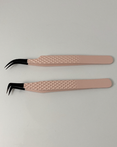 Pince à épiler de couleur enduite de poudre en acier inoxydable pince à cils de qualité supérieure droite et incurvée pince à cils de qualité supérieure - Product Image 2