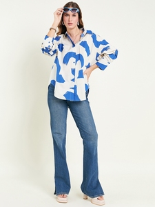 Chemise d'été surdimensionnée à manches longues 100% coton sur mesure adaptée aux clients de la boutique et aux revendeurs de vêtements - Product Image 2