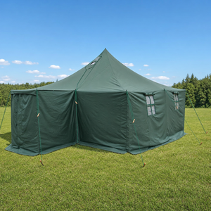 Tente de camping extérieure en toile robuste 4,8x4,8m, imperméable, avec coutures renforcées, abri de terrain OEM - Product Image 3
