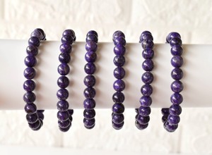 Direct Factory Sale Women's Tibetan Buddhism Religious Anchor Purple Charoite Gemstone <b>Beaded</b> <b>Bracelet</b> for Anniversary Occasions - Product Image 4