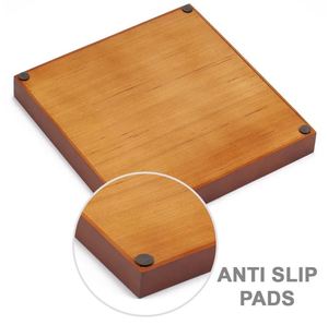 Modern wooden tic-tac-toe <b>game</b> set with a natural <b>wood</b> frame <b>game</b> pieces are silver O and golden X both in metal finish 2025 - Product Image 4