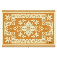 Tapis en plastique PP ANAX, mat, 6x9 pieds, tapis moderne pour la maison, résistant aux taches, carré, qualité supérieure, emballage en balle, jaune