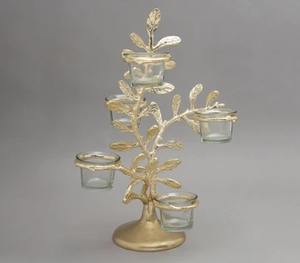 Hermosos soportes de luz en T de aluminio dorado estilo árbol perfectos para interiores de casas modernos, rústicos, clásicos y elegantes - Product Image 2