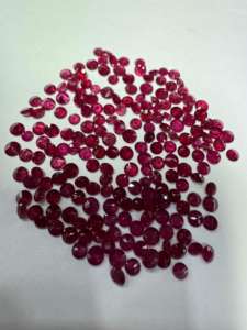 Pierres précieuses naturelles à facettes de rubis d'Inde 3-3.5 MM Pierres lâches - Product Image 4