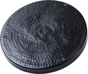 ถาดรองโต๊ะเครื่องแป้งขนาด12นิ้วทำจากอลูมิเนียมทุบหรูหราทันสมัยเป็นมิตรกับสิ่งแวดล้อมถาดสีเงินเคลือบสีดำ - Product Image 3