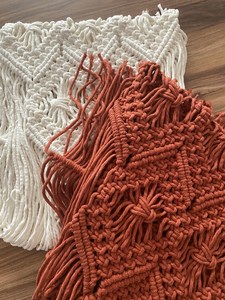 Camino de mesa de ganchillo de algodón hecho a mano manteles largos de macramé de granja con borla - Product Image 4