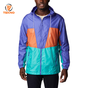 Chaqueta cortavientos para hombre, venta al por mayor personalizada, alta calidad, diseño de retazos, logotipo personalizado, bordado impreso, invierno, servicio OEM 2025 - Product Image 1