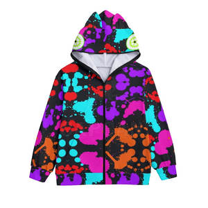 Sudadera con capucha y cremallera de cara completa para hombre de alta calidad hecha a medida con Material de poliéster de algodón de retazos diseño elegante para el invierno - Product Image 1