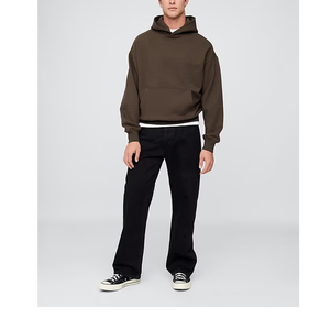 Venta al por mayor de algodón de peso pesado de los hombres con capucha de calidad de gran tamaño pulóver con Puff Impresión de lujo personalizado sudaderas con capucha - Product Image 2