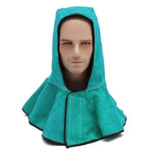 Capuche de soudeur en cuir de vachette de sécurité industrielle de qualité supérieure jaune vêtements de protection résistants aux étincelles et à la chaleur - Product Image 4