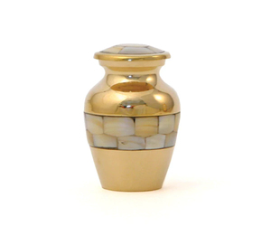 Recuerdos de cremación de dos tonos, recuerdo de urna de cremación clásica Lila, acabado de granito falso negro - Product Image 5