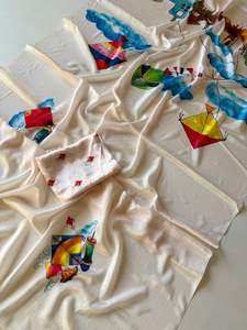 ผ้าไหมชีนอนอินเดีย-ปากีสถานขายดีสำหรับผู้หญิง และว่าวสวยงามจากอินเดีย มีสินค้าพร้อมส่ง - Product Image 3