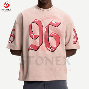 Custom Logo Heavyweight Oversized Tees 100% Cotton Boxy Fit Dtg Print Vintage T-<b>shirt</b> <b>for</b> <b>Men</b> - Product Image 1