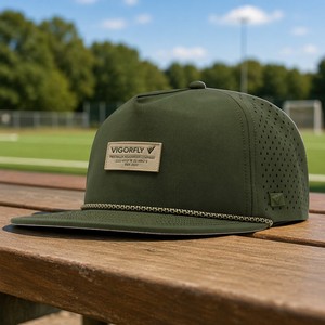 Gorra Snapback de 5 Paneles con Visera Plana y Detalle de Cuerda Trenzada, Gorra de Béisbol Transpirable Personalizada para Estilo Urbano y Verano - Product Image 1